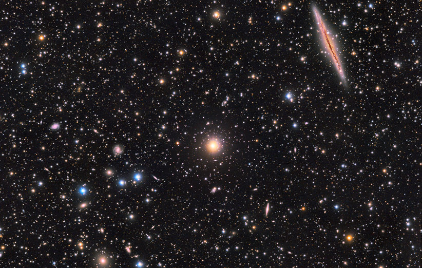 NGC 891 در برابر Abell 347: تصویر نجومی روز ناسا (۲۲ آبان ۹۵)